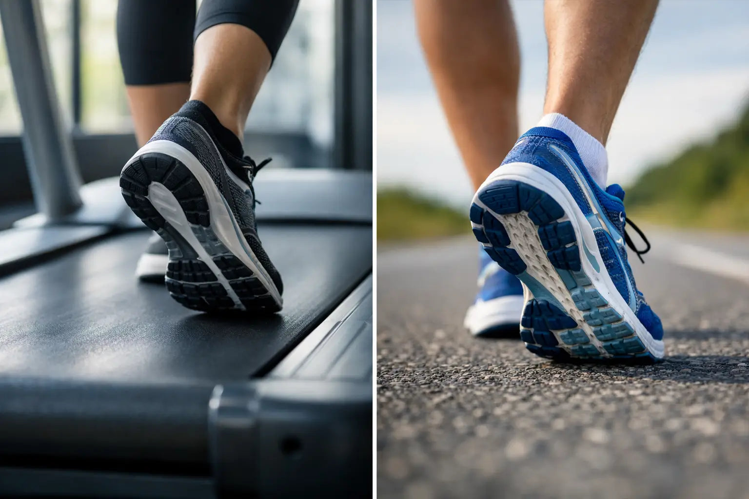 Treadmill Running Shoes vs Road Shoes Compared